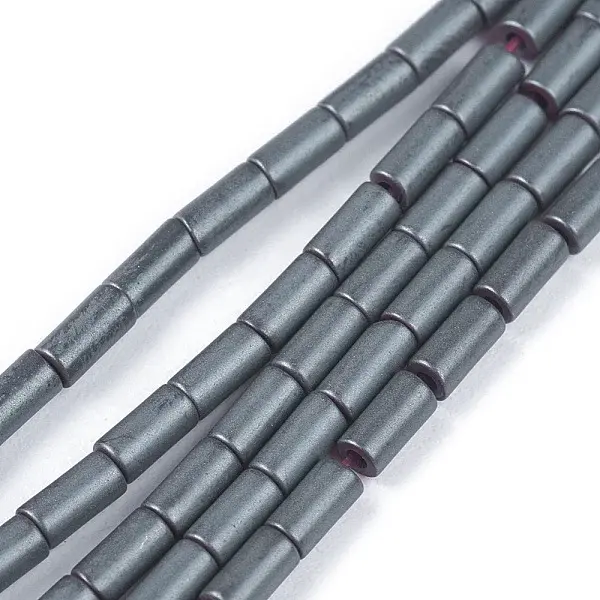 Frosted Non-magnetic Synthetic Hematite Beads Strands