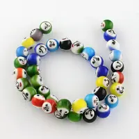 Round Handmade Lampwork Bead Strands