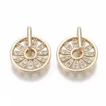 Brass Micro Pave Cubic Zirconia Pendants