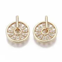 Brass Micro Pave Cubic Zirconia Pendants