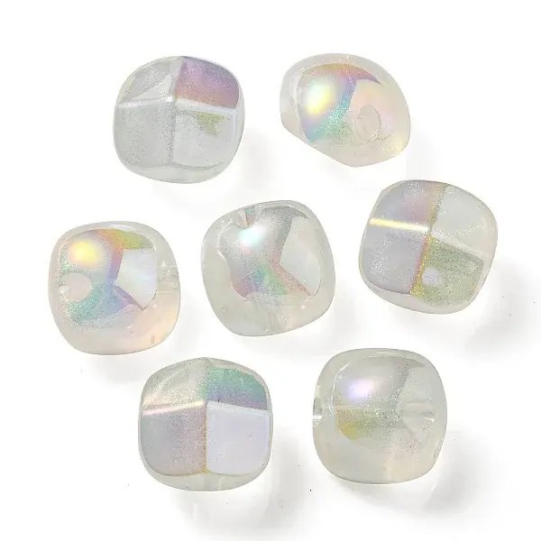 UV Plating Luminous Transparent Acrylic Beads