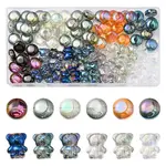 90Pcs 12 Style Electroplate Glass Beads Strands