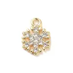 Brass Micro Pave Cubic Zirconia Charms