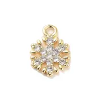 Brass Micro Pave Cubic Zirconia Charms