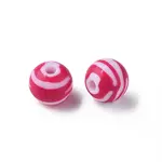 Opaque Striped Acrylic Beads