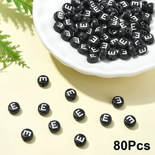 Opaque Acrylic Horizontal Hole Beads