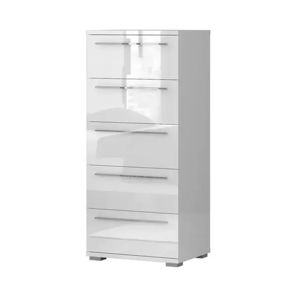 Vysoká zásuvková komoda tiana - bílá