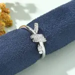 Brass Micro Pave Clear Cubic Zirconia Open Cuff Rings