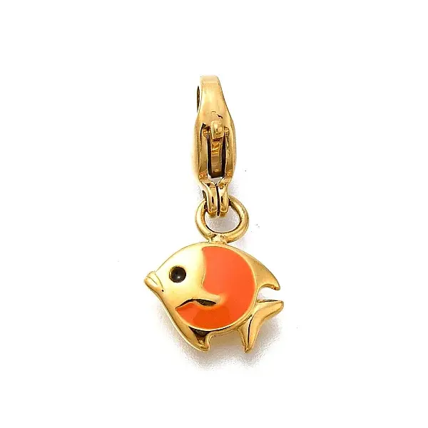 Fish 304 Stainless Steel Enamel Pendant Decorations