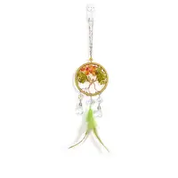 Natural Gemstone Chips Tree of Life Pendant Decorations