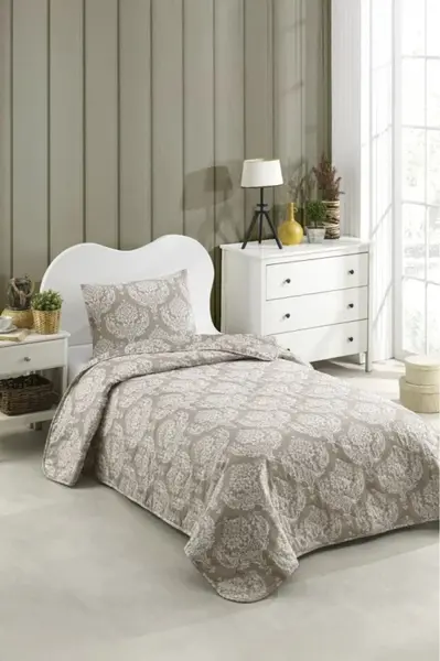 Přehoz + polštář 160x220 beige - béžová