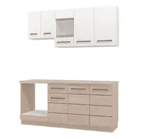 Kuchyňská linka danya-bílá, dub šedý - 120+60cm/28mm