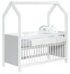 Dětská funkční postýlka 70x140 boom - bílá/šedá