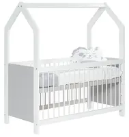 Dětská funkční postýlka 70x140 boom - bílá/šedá