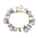 Flower Leaf Shell Pearl & Acrylic Charm Bracelets