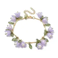 Flower Leaf Shell Pearl & Acrylic Charm Bracelets