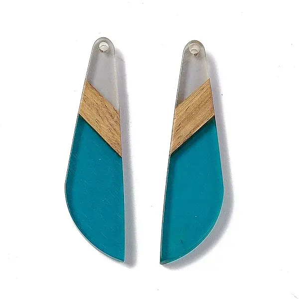 Transparent Resin & Walnut Wood Big Pendants