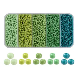 1900Pcs 5 Colors Baking Paint Glass Seed Beads