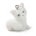 Flocky Opaque Resin Pendants