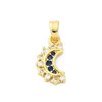 Brass Micro Pave Cubic Zirconia Pendants