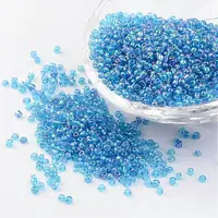 Round Transparent Colors Rainbow Glass Seed Beads