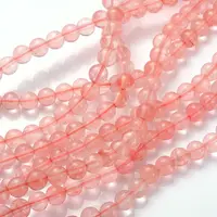 Cherry Quartz Glass Beads Strands