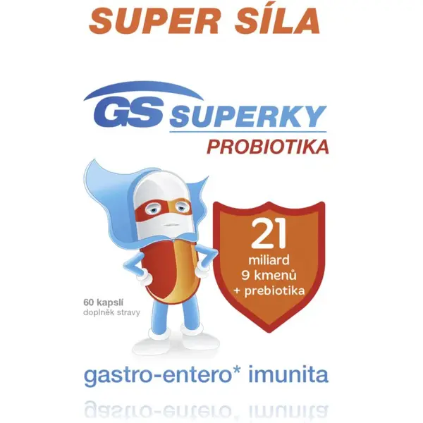 GS Superky probiotika kapsle s probiotiky 60 cps