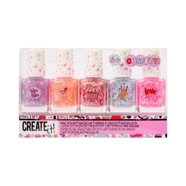 Lak na nehty - Konfety sada 5 kusů
