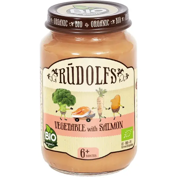 Rudolf’s BIO zelenina s lososem dětský příkrm 190 g