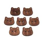 Cat Shape Wood Buttons