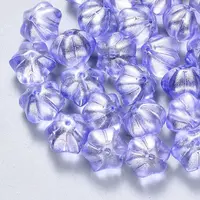 Transparent Spray Painted Glass Beads