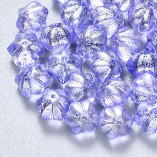 Transparent Spray Painted Glass Beads