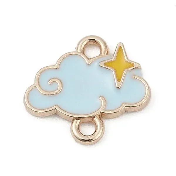 Alloy Enamel Star Cloud Connector Charms