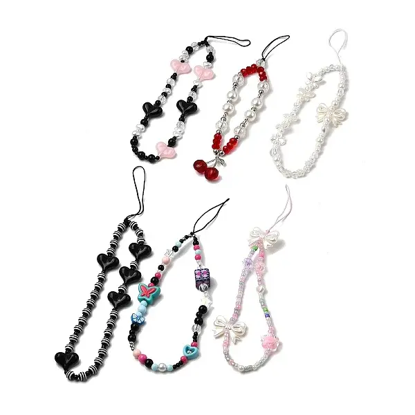 Resin & Acrylic & Glass Beaded Mobile Straps