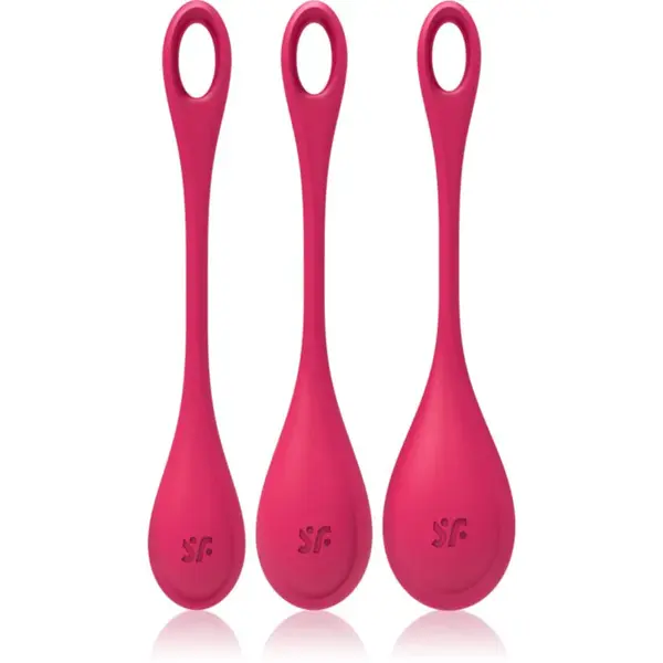 Satisfyer YONI POWER 1 TRAINING vaginálne čapíky Red 3 ks