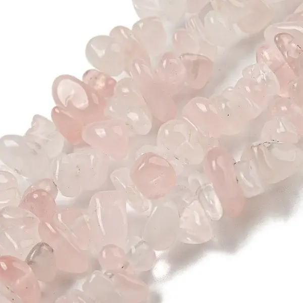 Natural Rose Quartz Chips Beads Strands