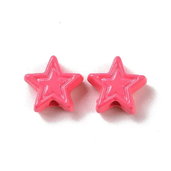 Spray Painted Alloy Beads