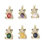 Brass Micro Pave Cubic Zirconia Pendants