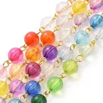 Handmade Rainbow Color Transparent Acrylic Bead Chains