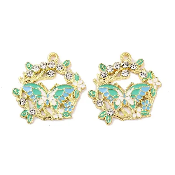 Rack Plating Alloy Enamel Pendants