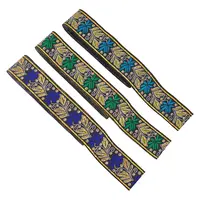 10.5M 3 Colors Ethnic Style Embroidery Polyester Ribbons