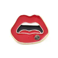 Red Lip Alloy Enamel Pin Brooches