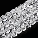 Transparent Crackle Glass Beads Strands
