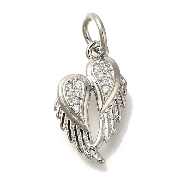 Brass Micro Pave Cubic Zirconia Pendants