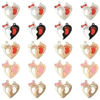 10 Bags Spray Painted Alloy Enamel Magnetic Split Pendants