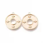 Brass Micro Pave Clear Cubic Zirconia Pendants