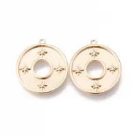 Brass Micro Pave Clear Cubic Zirconia Pendants