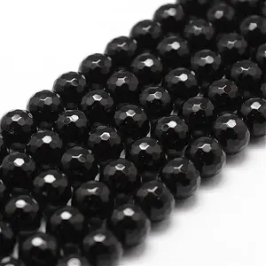 Natural Dyed & Heated Black Onyx Beads Strands