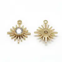 Brass Cubic Zirconia Charms
