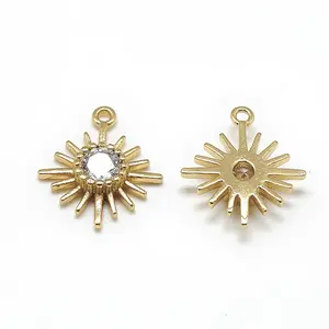 Brass Cubic Zirconia Charms